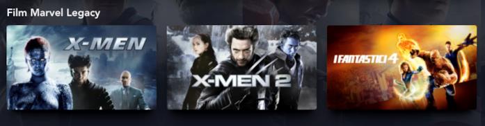 La nuova sezione di Disney+ dedicata a Marvel Le locandine di X-Men, X-Men 2 e I Fantastici 4