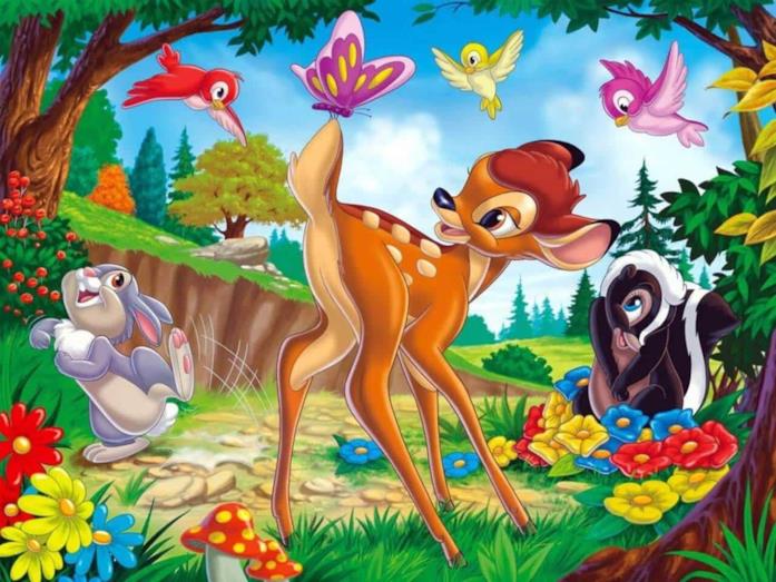 Un'immagine dei protagonisti di Bambi