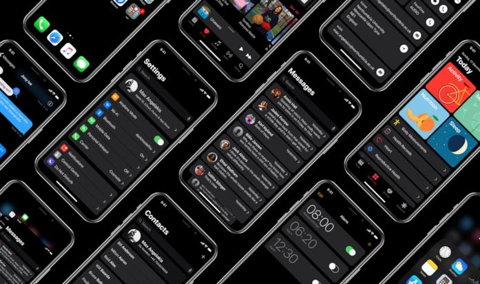 iOS 13 potrebbe finalmente introdurre la Dark Mode Immagine promozionale del concept della Dark Mode di iOS realizzato da Maximos Angelakis