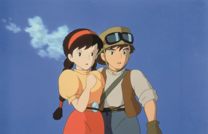 Una scena del film d'animazione Il castello nel cielo