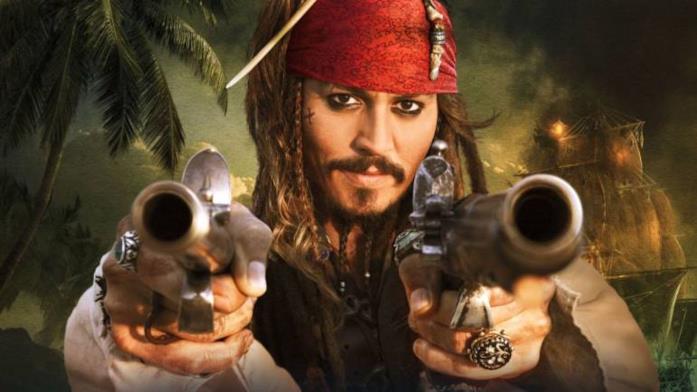 Jack Sparrow, protagonista della saga di Pirati dei Caraibi Un primo piano di Jack Sparrow