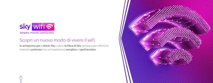 Sky Wifi: l'home page del sito web Il banner ufficiale di Sky Wifi