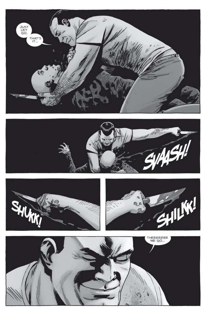 La morte di Alpha nel fumetto di The Walking Dead Negan uccide Alpha in The Walking Dead