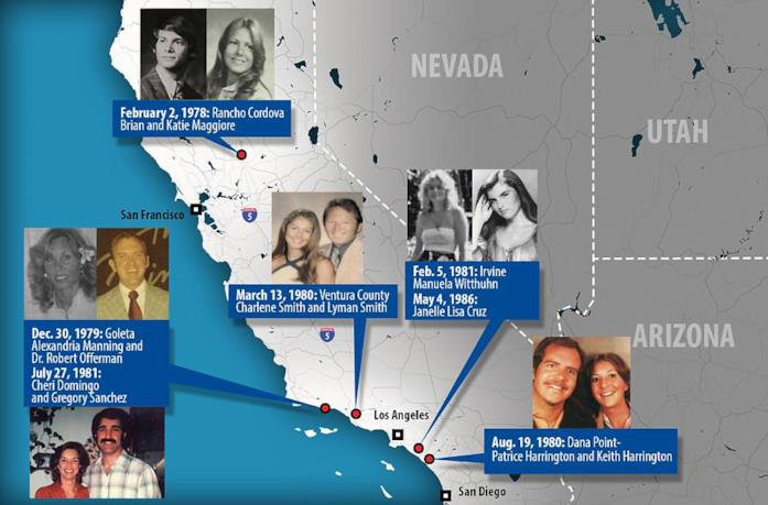 Le vittime del Golden State Killer Le 12 vittime del Golden State Killer