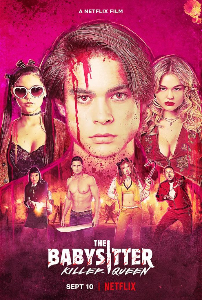 The Babysitter: Killer Queen, trailer e poster I protagonisti di The Babysitter: Killer Queen nel rosso poster del film