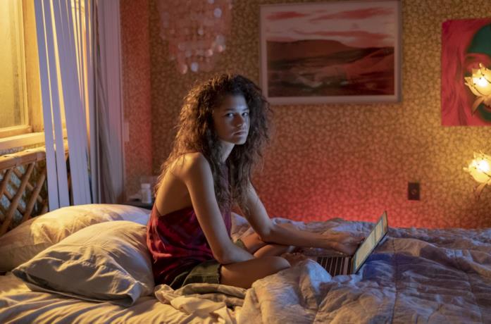 Zendaya in una scena di Euphoria