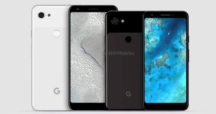 Render di Pixel 3 Lite e 3 Lite XL