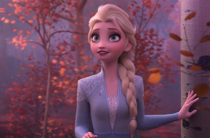 Elsa andrà alla scoperta dell'origine dei propri poteri Un'immagine che ritrae Elsa in Frozen 2 - Il segreto di Arendelle