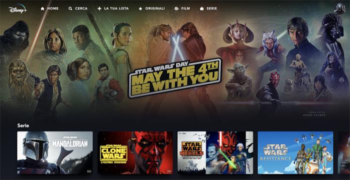 Un'immagine che rappresenta i cambiamenti di Disney+ in merito allo Star Wars Day