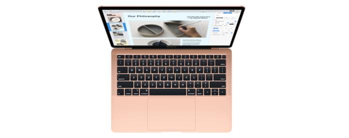 Immagine stampa dell'ultimo MacBook Air di Apple