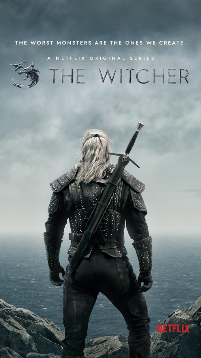 Il poster ufficiale della serie di The Witcher Geralt è protagonista del poster della serie di The Witcher