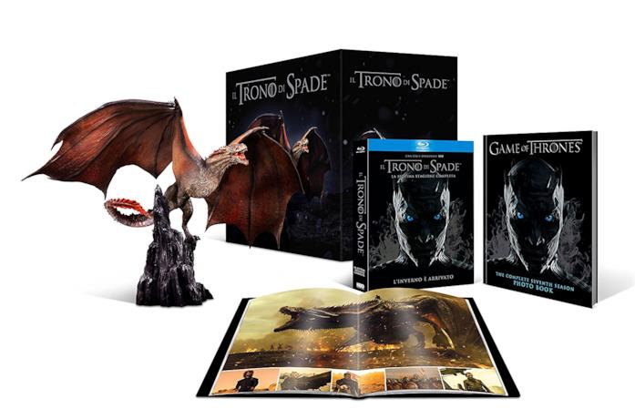 Cofanetto settima stagione GOT Immagine del cofanetto e del drago di GOT