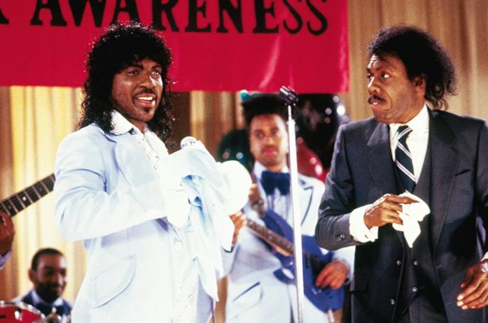 Da Randy Watson al reverendo Brown, Murphy e Hall istrioni Eddie Murphy e Arsenio Hall trasformati dal truccatore Rick Baker