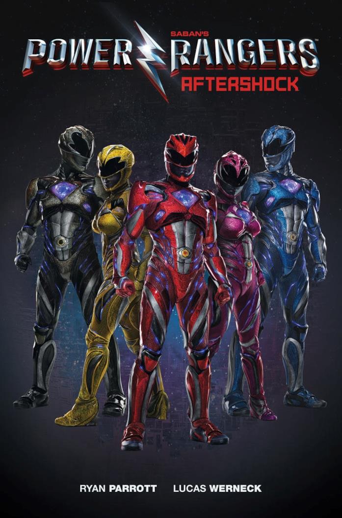 Power Rangers: Aftershock. Movie version I Power Rangers del reboot in uniforme