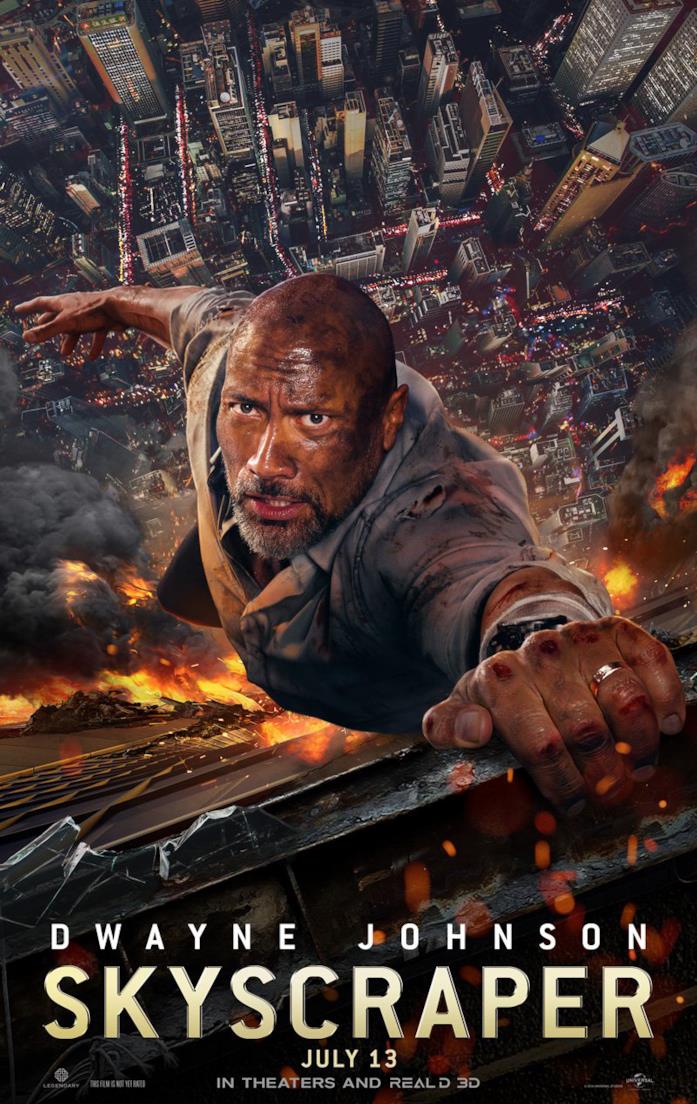Poster Skyscraper Skyscraper, film con Dwayne Johnson