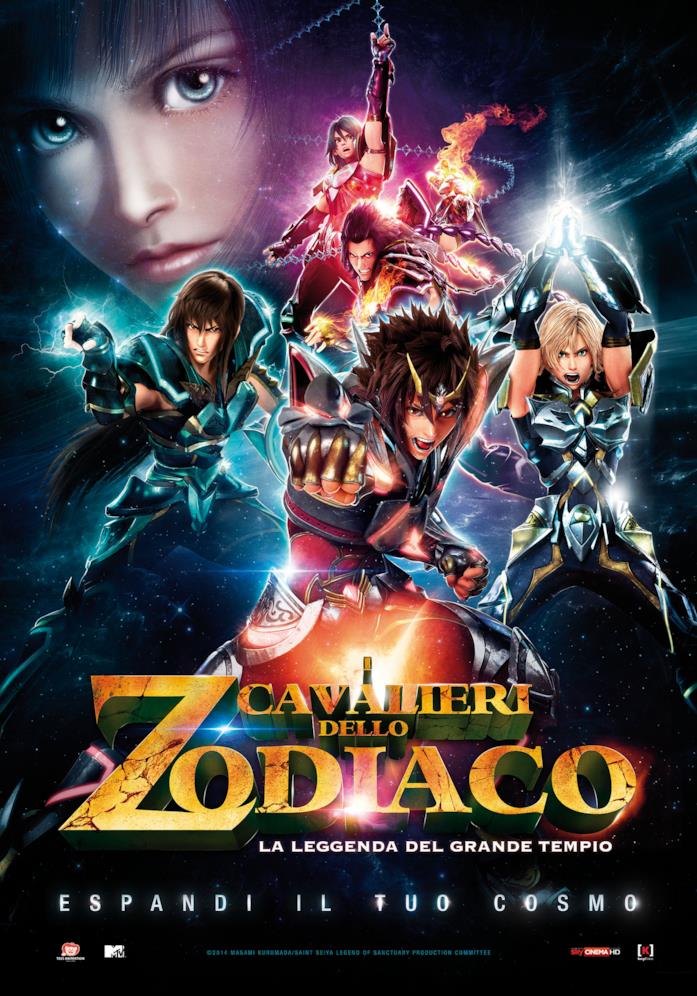La Leggenda del Grande Tempio (2014) Pegasus e i Cavalieri di Bronzo nel poster italiano de La Leggenda del Grande Tempio