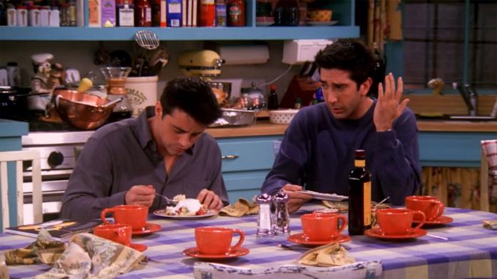 Una scena tratta da Friends Un classico pasto nella serie TV Friends