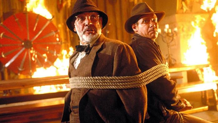 Sean Connery ed Harrison Ford in una scena tratta da Indiana Jones e l’Ultima Crociata