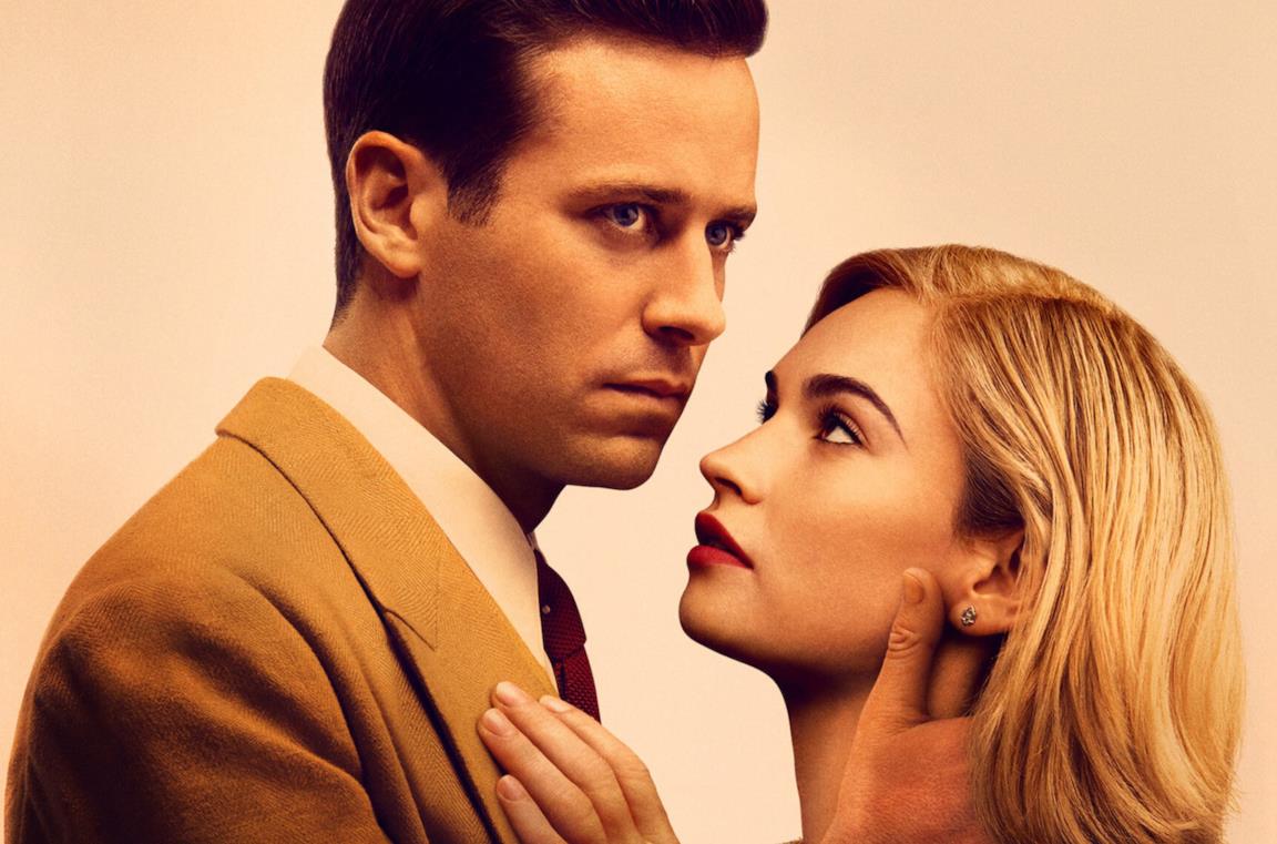 Armie Hammer e Lily James nel poster di Rebecca di Netflix