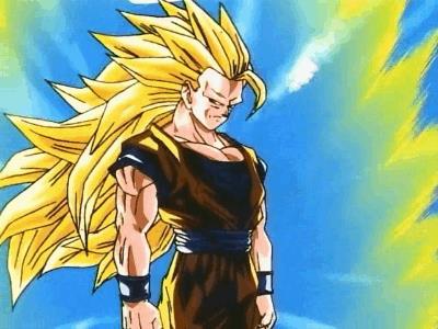 Goku Super Saiyan 3 gif Goku SSj3 contro Majin Bu