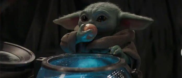 Baby Yoda e la sua passione per il cibo Baby Yoda mangia le uova di Frog Lady in The Mandalorian Capitolo 10
