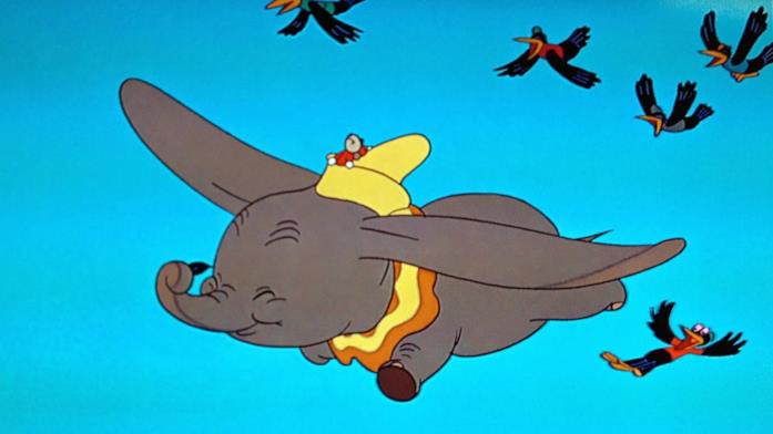 Una scena dal lungometraggio animato Dumbo (1941)