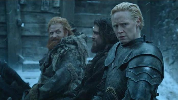 Tormund corteggia Brienne Tormund è molto attratto da Brienne