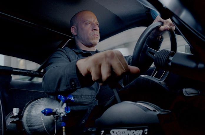 Vin Diesel in una scena del film Fast & Furious 8