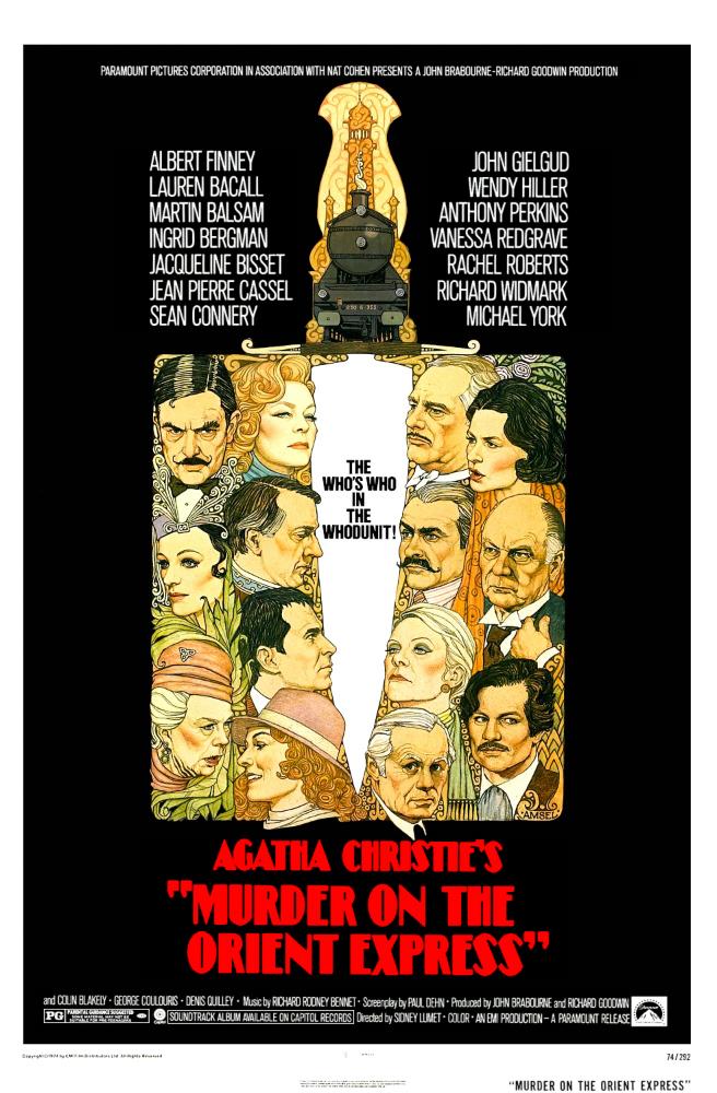 La locandina originale di Assassinio sull'Orient Express Assassinio sull'Orient Express, la locandina originale