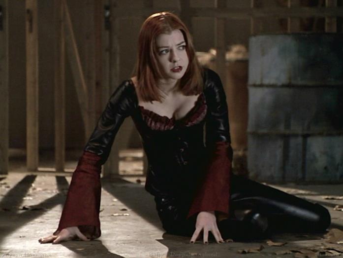 Alyson Hannigan è Willow in Buffy l'Ammazzavampiri Alyson Hannigan in una scena di Buffy l'Ammazzavampiri