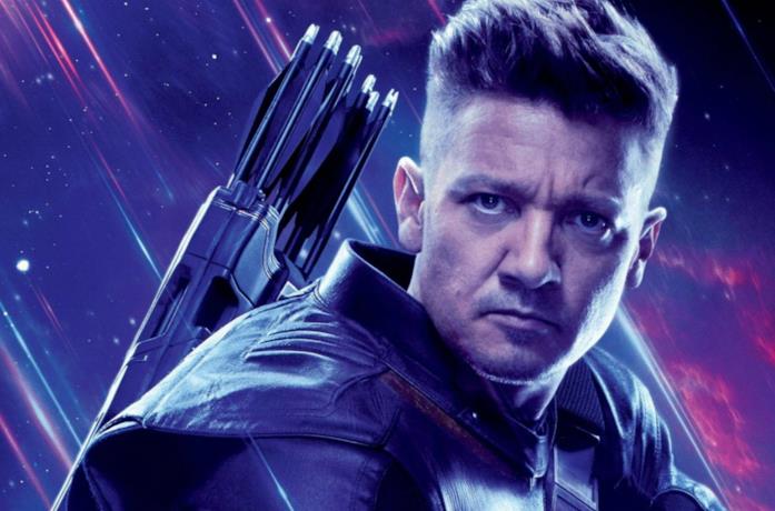Un'immagine di Hawkeye nel poster di Avengers: Endgame
