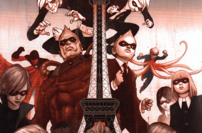 I protagonisti di The Umbrella Academy sulla cover dei fumetti