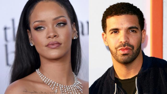 Primo piano di Rihanna e Drake