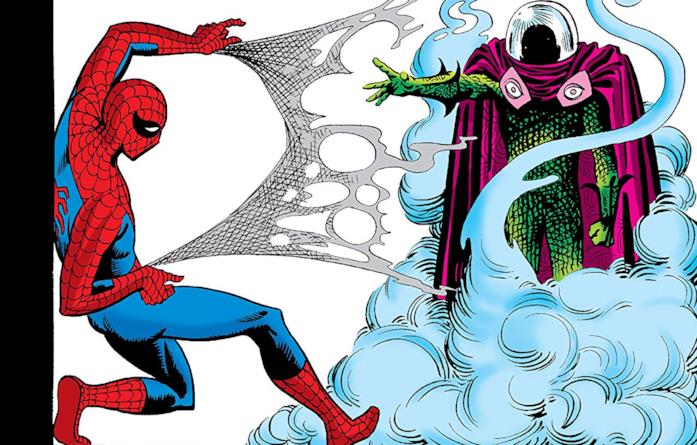 La cover della prima apparizione ufficiale di Mysterio Dettaglio della copertina di Amazing Spider-Man #13