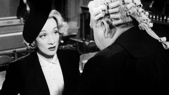Marlene Dietrich in Testimone d'accusa Marlene Dietrich in tribunale in Testimone d'accusa