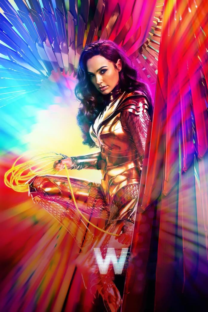 Il poster di Wonder Woman 1984 Gal Gadot nella locandina di Wonder Woman 1984