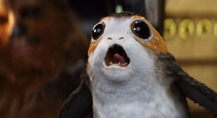 Un Porg de Gli Ultimi Jedi è pronto alla battaglia