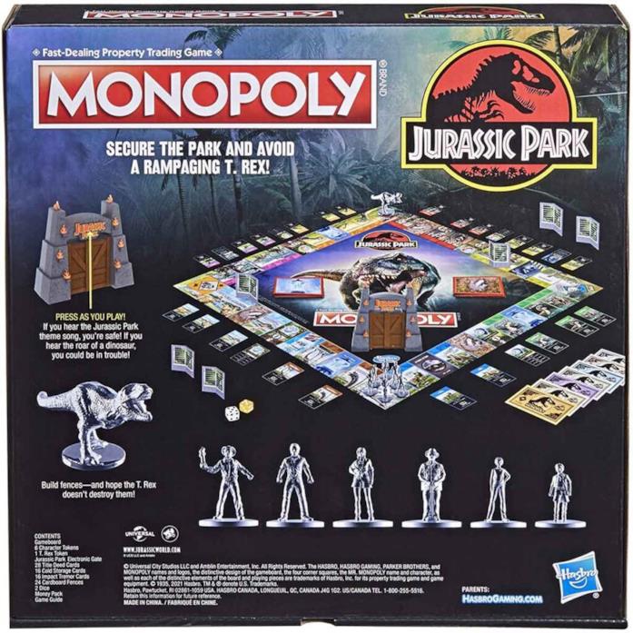Contenuto Monopoli Jurassic Park Monopoli Jurassic Park retro