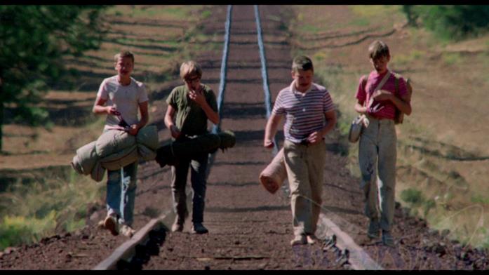 I quattro protagonisti di Stand by me Frame di Stand by me