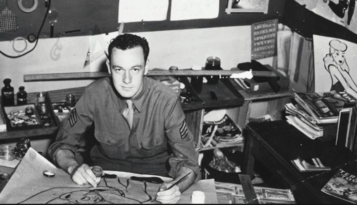 Stan Lee Stan Lee giovane mentre disegnava fumetti