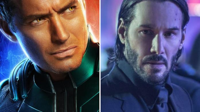 Jude Law a sinistra e Keanu Reeves a destra