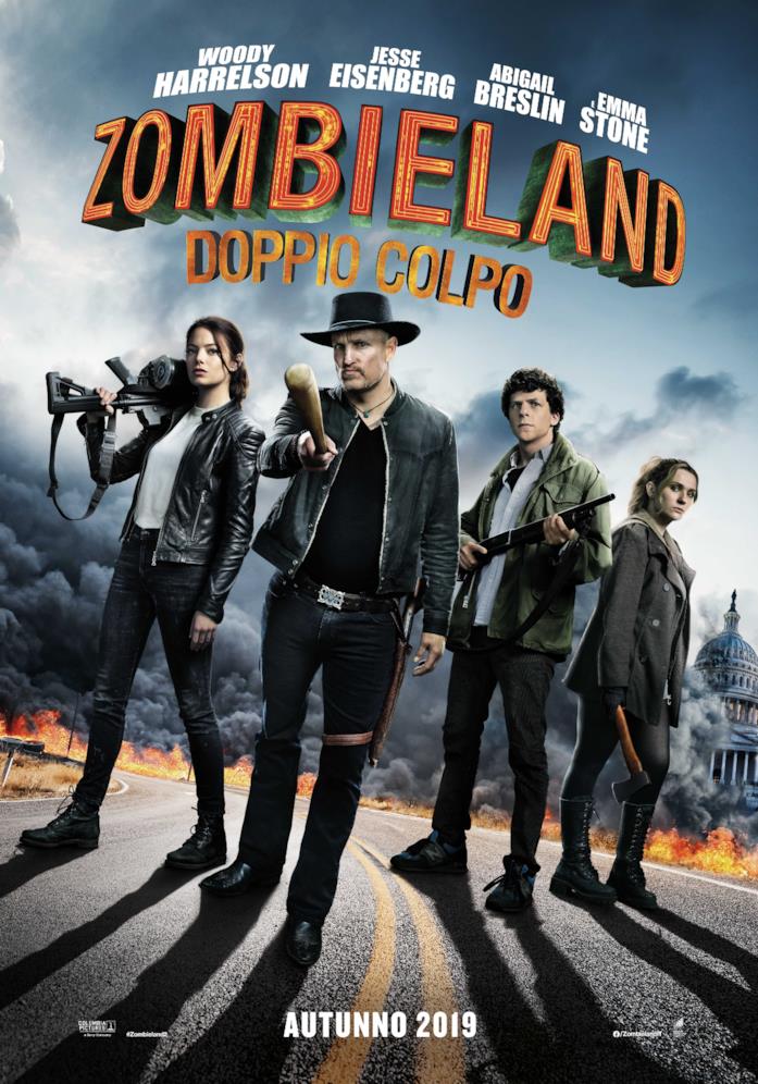 Zombieland: Doppio Colpo, il poster ufficiale italiano del film I protagonisti di Zombieland: Doppio Colpo nel poster italiano