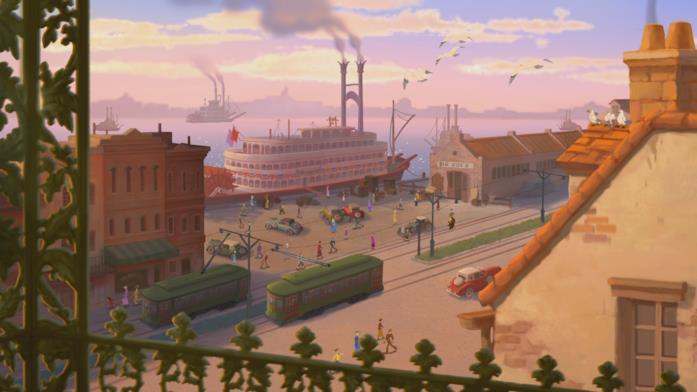 Zenimation: un'esperienza sensoriale in streaming su Disney+ Un panorama urbano del film La principessa e il ranocchio