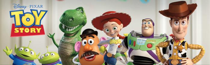 Toy Story I personaggi di Toy Story: Rex, Jessie, Mr Potato, Woody, Buzz e gli squeeze