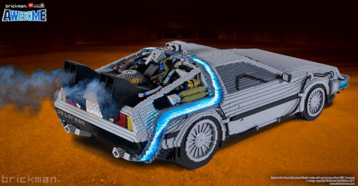 Una DeLorena funzionante costruista con i mattoncini LEGO