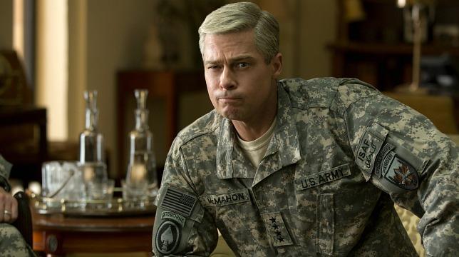 War Machine Brad Pitt in una scena di War Machine