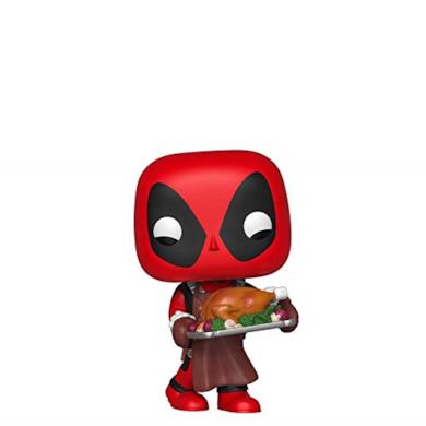 Funko- Pop Bobble in Vinile Marvel: Holiday-Deadpool Figura da Collezione, Multicolore, 43337