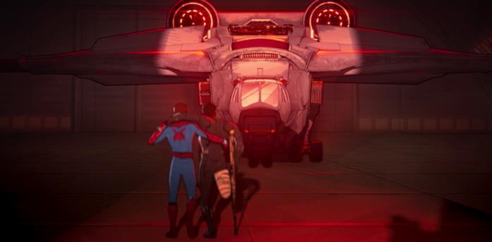 Perché gli eroi usano un Quadjet al posto del Quinjet in What If...? 1x5? Spider-Man e Black Panther di spalle