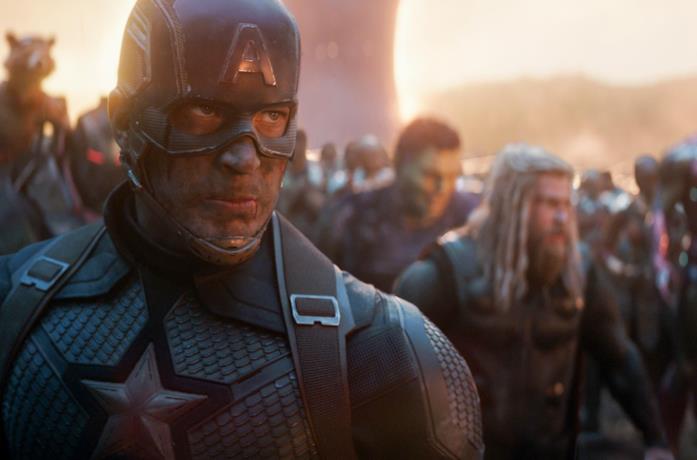 Un'immagine di Captain America in Avengers: Endgame