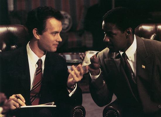 Tom Hanks e Denzel Washington in Philadelphia